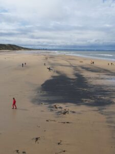 Saltburn Beach, Surfer