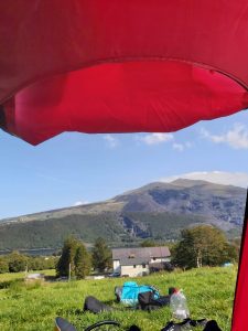 Camping in Llanberis, Wales, Snowdonia