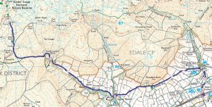Map - Kinder Scout via Jacob's Ladder (Easy Linear Walk)
