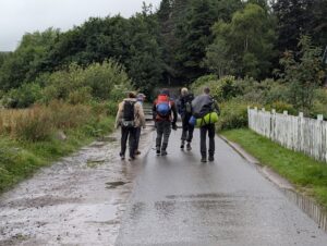 Walking to the ferry from Inverie