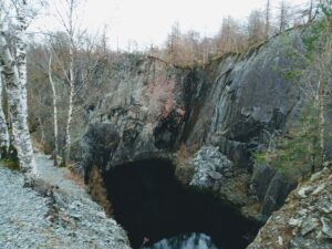 Hodge Close Quarry, View From Above, Skull Cave