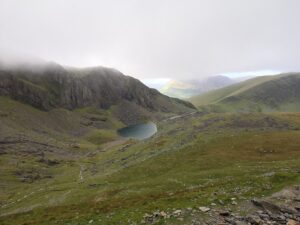 Climbing Ben Nevis, Scotland, mini lake