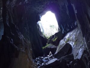 Inside Cathedral Quarry, Main Chamber, Lake District