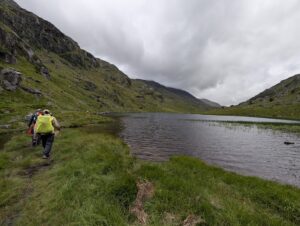 Glenfinnan to Inverie Walk. Old Forge Hike, walking beside water.