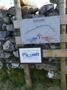 Pen-y-ghent Route Map, Yorkshire, Red and Blue Route