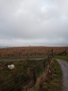 Approaching the Singing Ringing Tree, Burnley