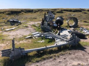 Bleaklow Bomber crash site, Peak District, Snake Pass