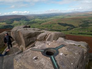 Simon's Seat trig point, views, Yorkshire Dales