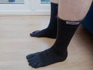 Men's Injinji Socks On Feet
