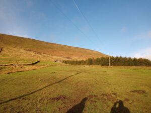 Walking to Pendle Hill From Barley, Muddy Open Field