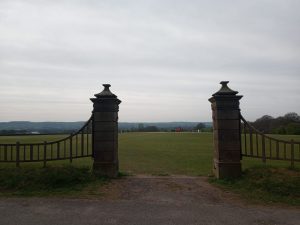 Open fields behind Stonyhurst College