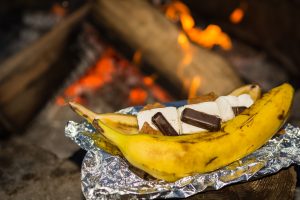 Campfire Banana Boat, Camping Desserts